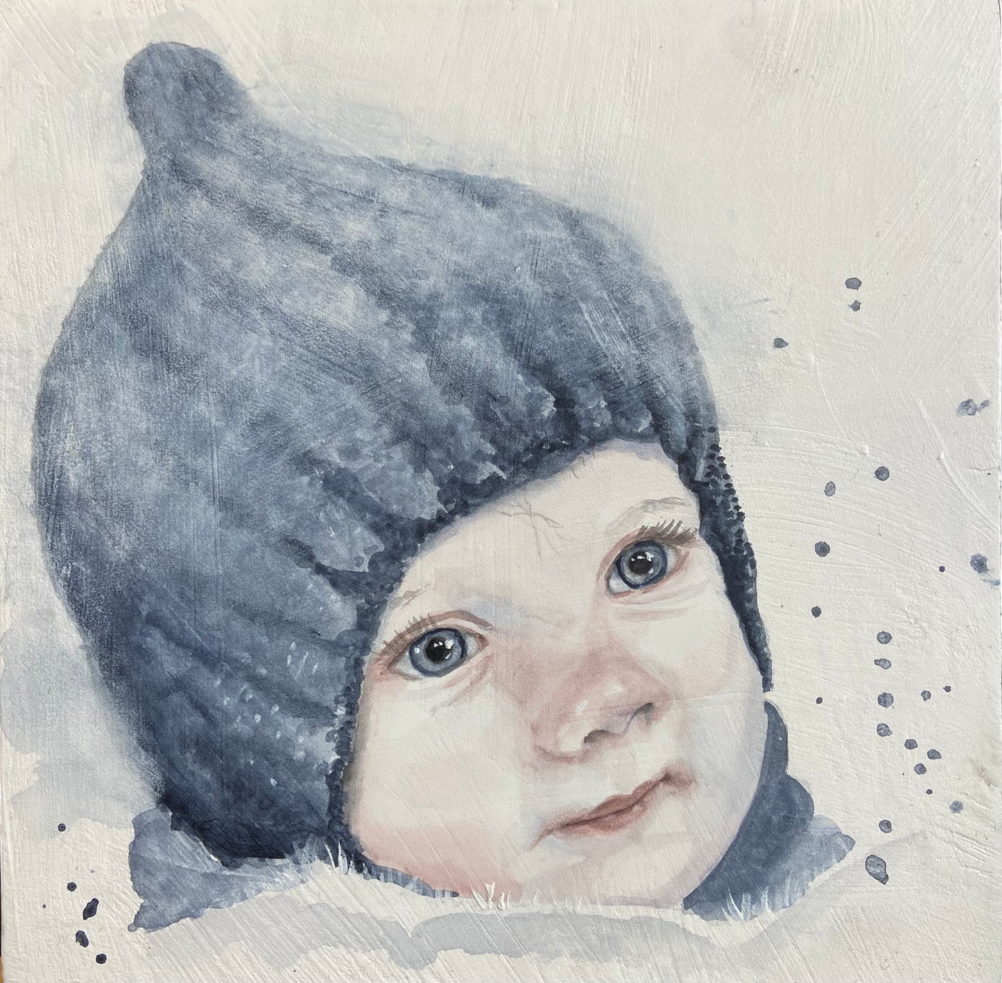 Portraits Single Subject - Watercolour on Wood