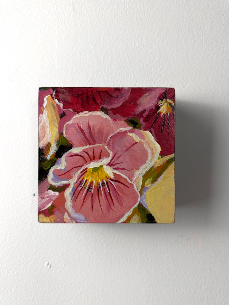 Perfect Pansy 4x4 Acrylic on Panel
