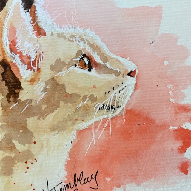 Wet Noses-Ink and Wash