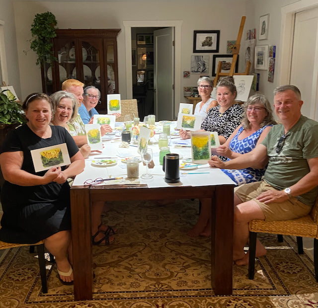 Wine and Watercolours- Private Classes For You and Your Friends