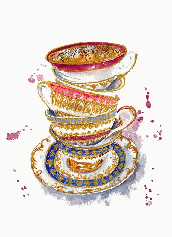 Mom's Teacups Print
