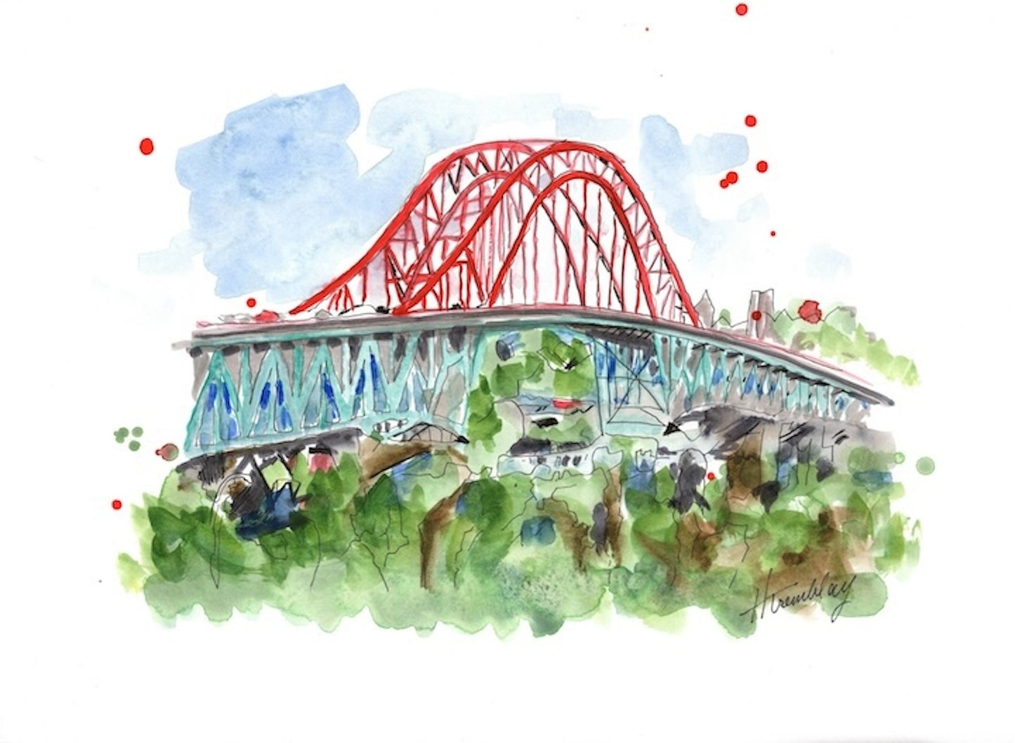 Pattullo Bridge Reproduction Print