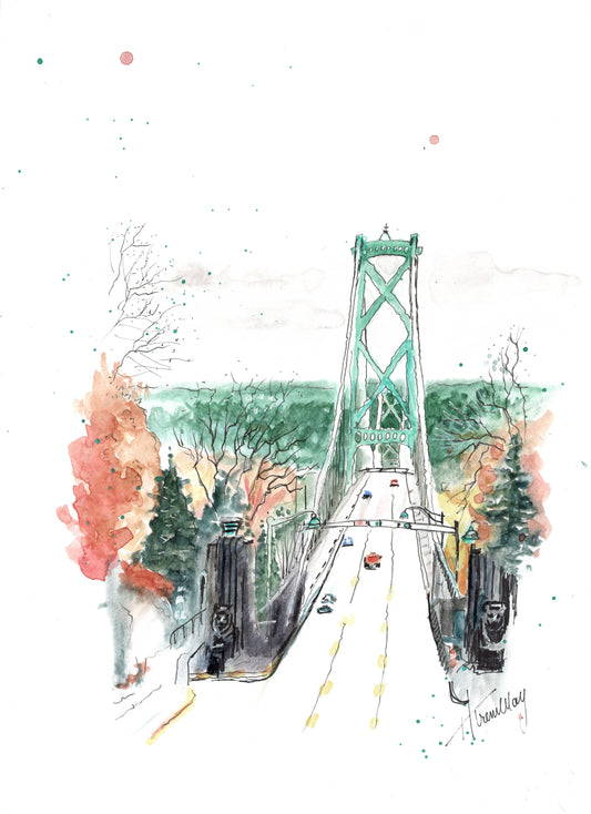 Lion's Gate  Bridge Reproduction Print